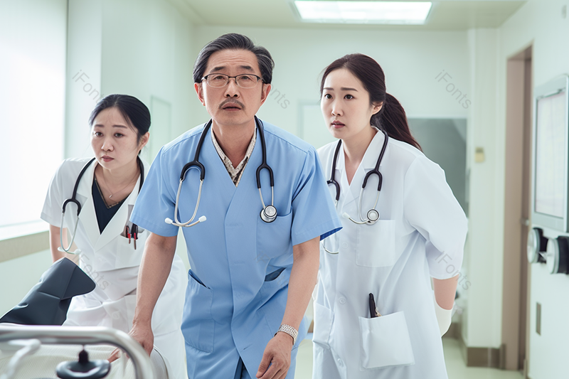 手术医院医疗医生救护急救中的医护人员手推病床,高清,摄影图,摄影图片,图片大全,摄影图免费下载